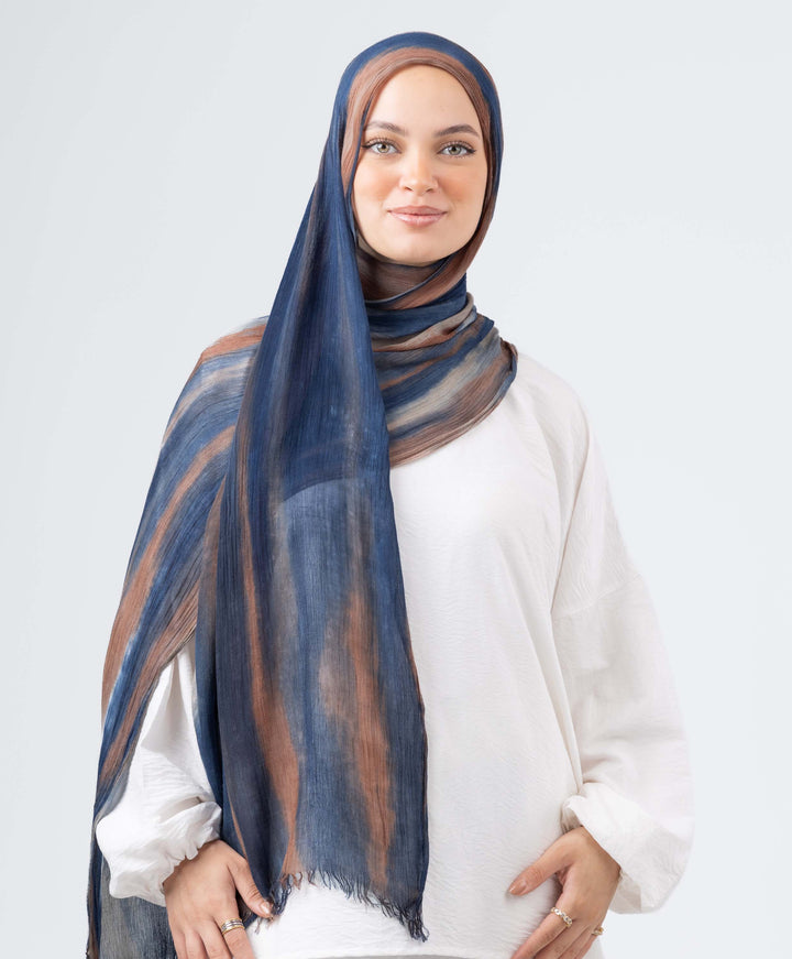 Tie Dye Linen Scarf