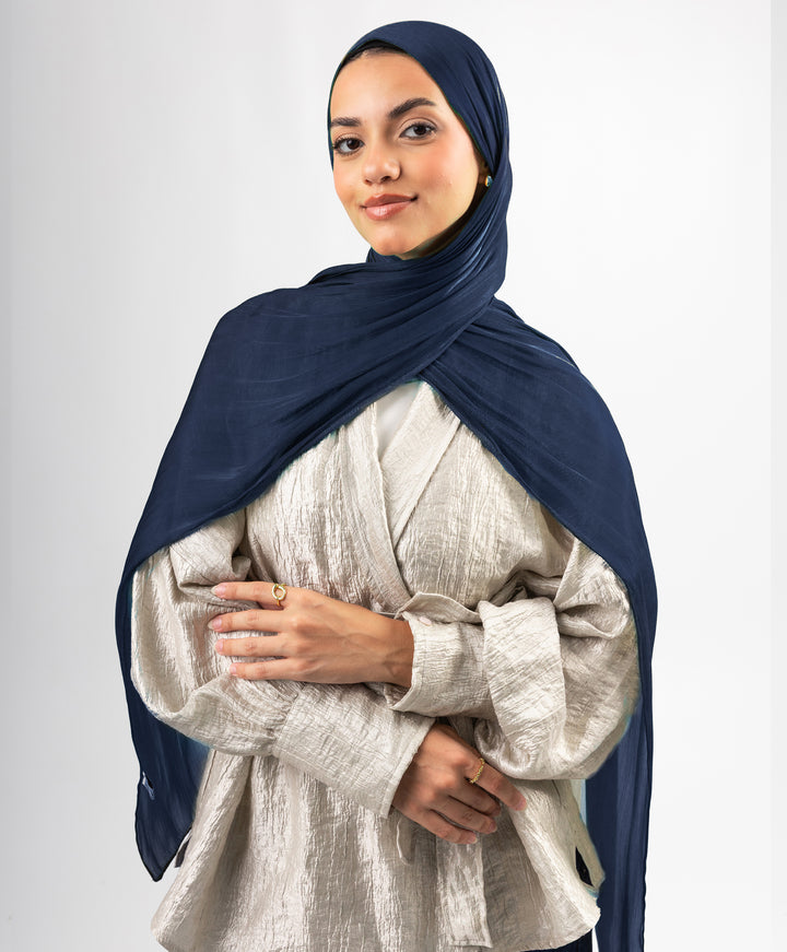 Organza Crinkle Satin Scarf