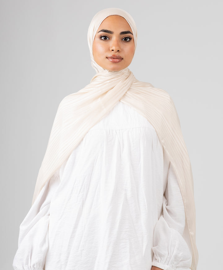 Linear Satin Chiffon Scarf