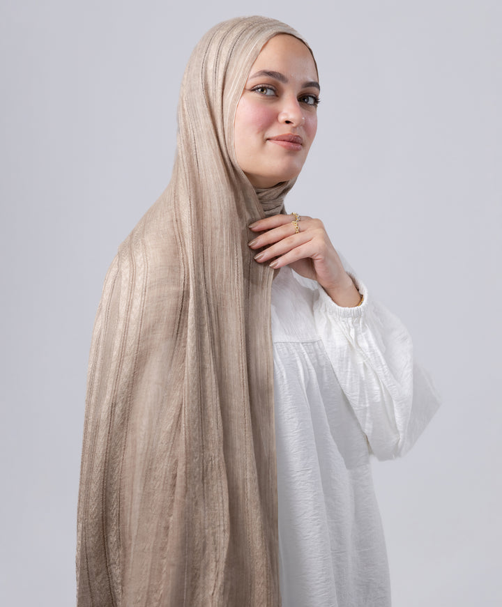 Striped Marble Linen Scarf