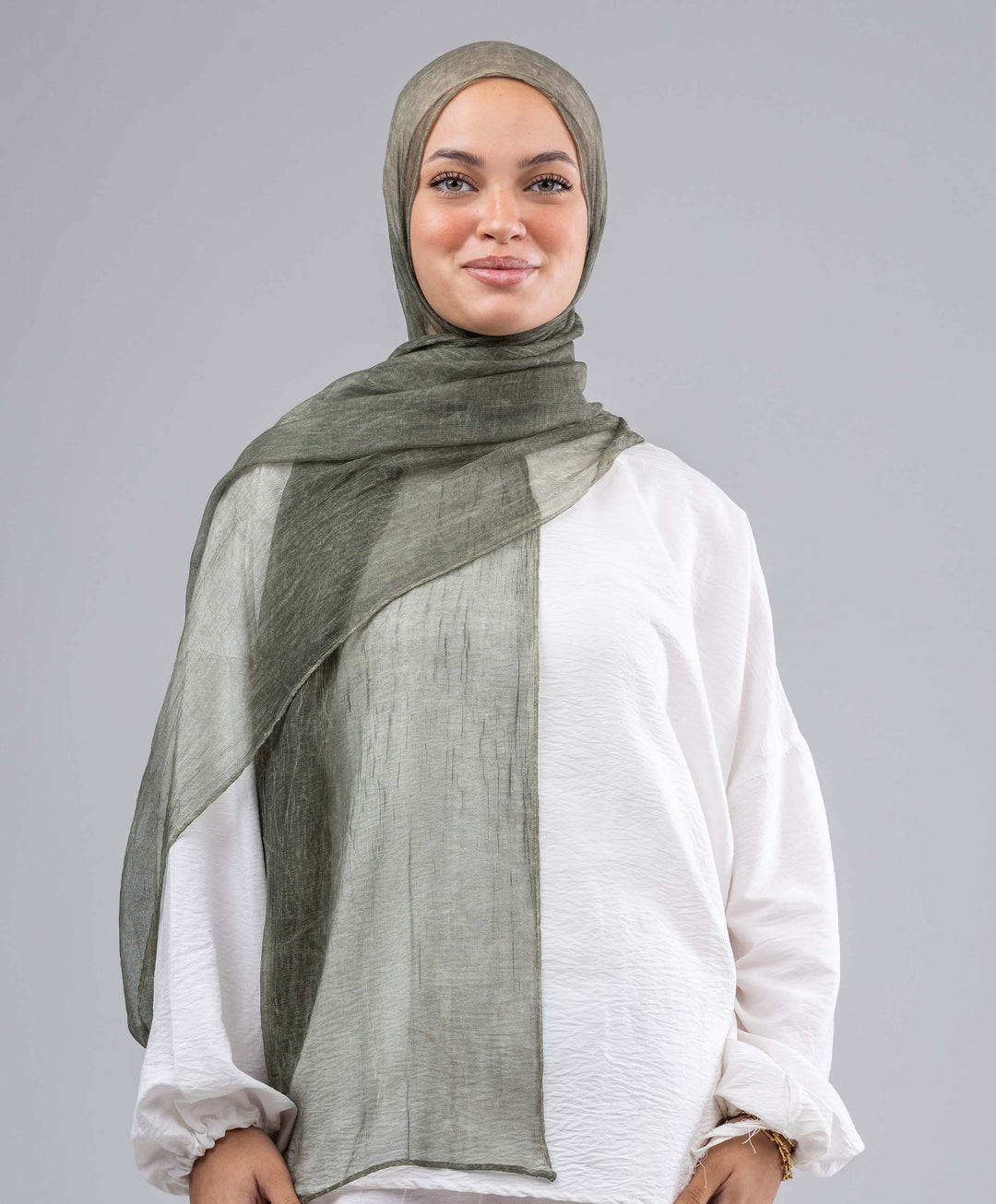 Plain Marble Chiffon Scarf