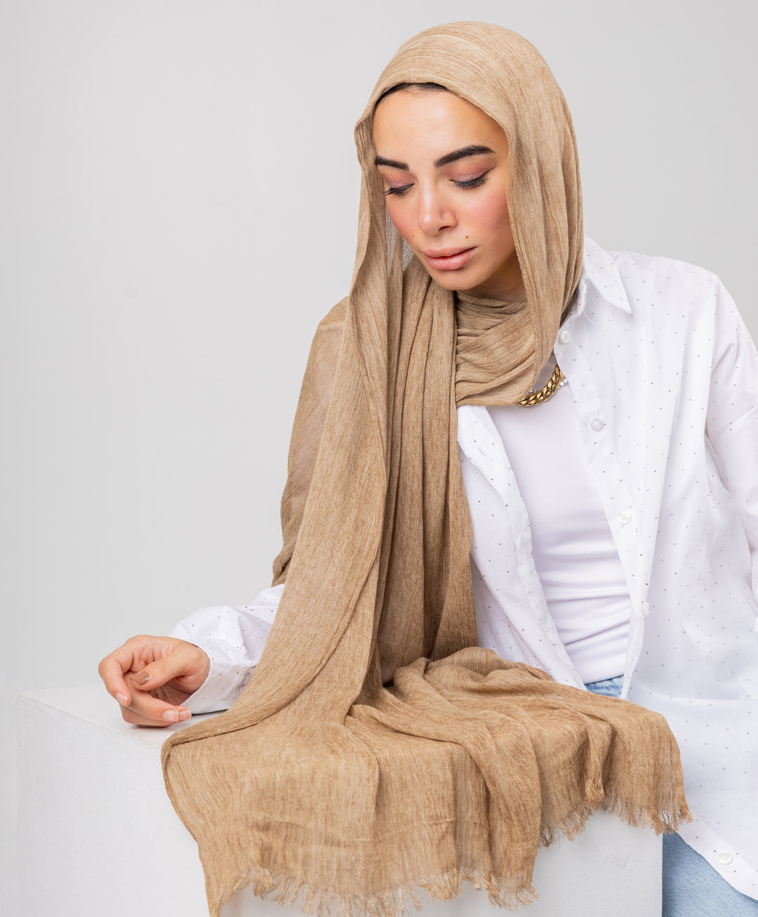 Marble Linen Scarf