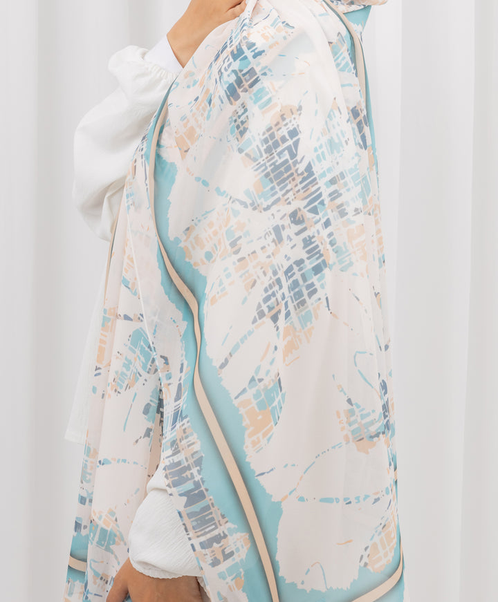 Aqua Aura Chiffon Scarf