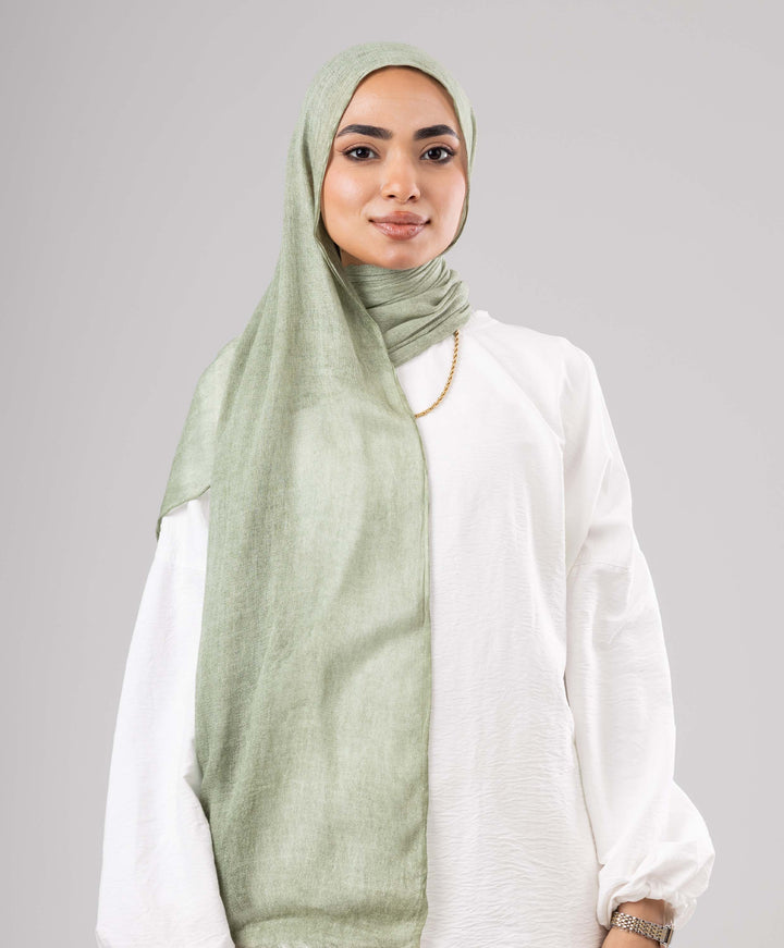 Fuzzy Linen Marble Scarf