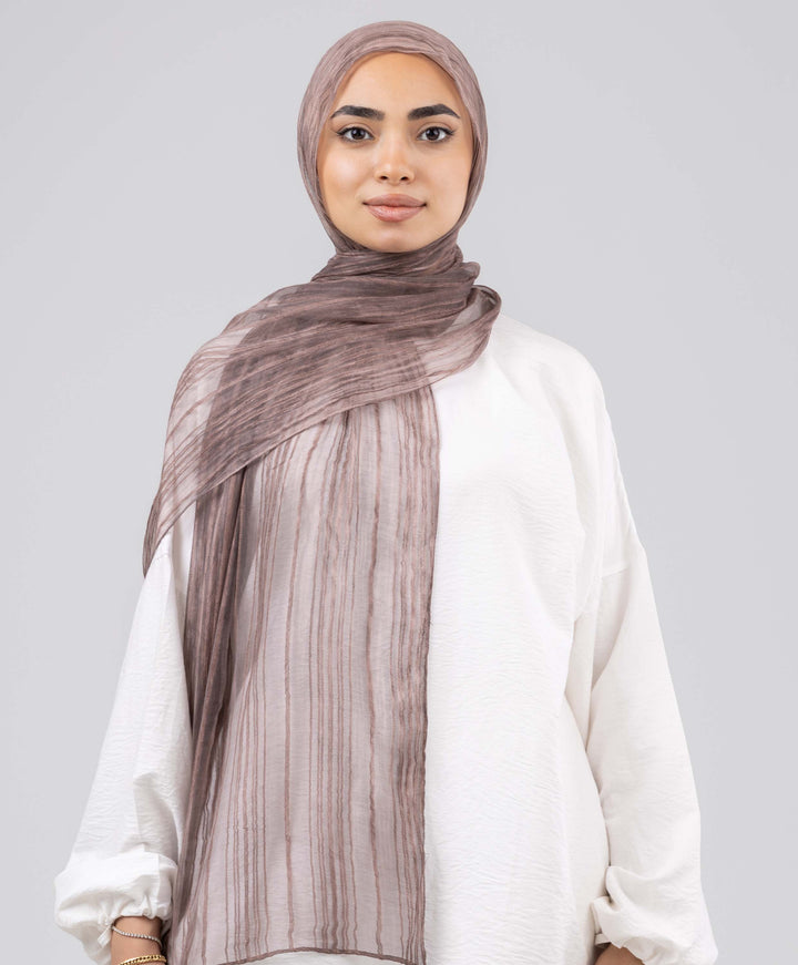 Gloss Silk Stripes Scarf