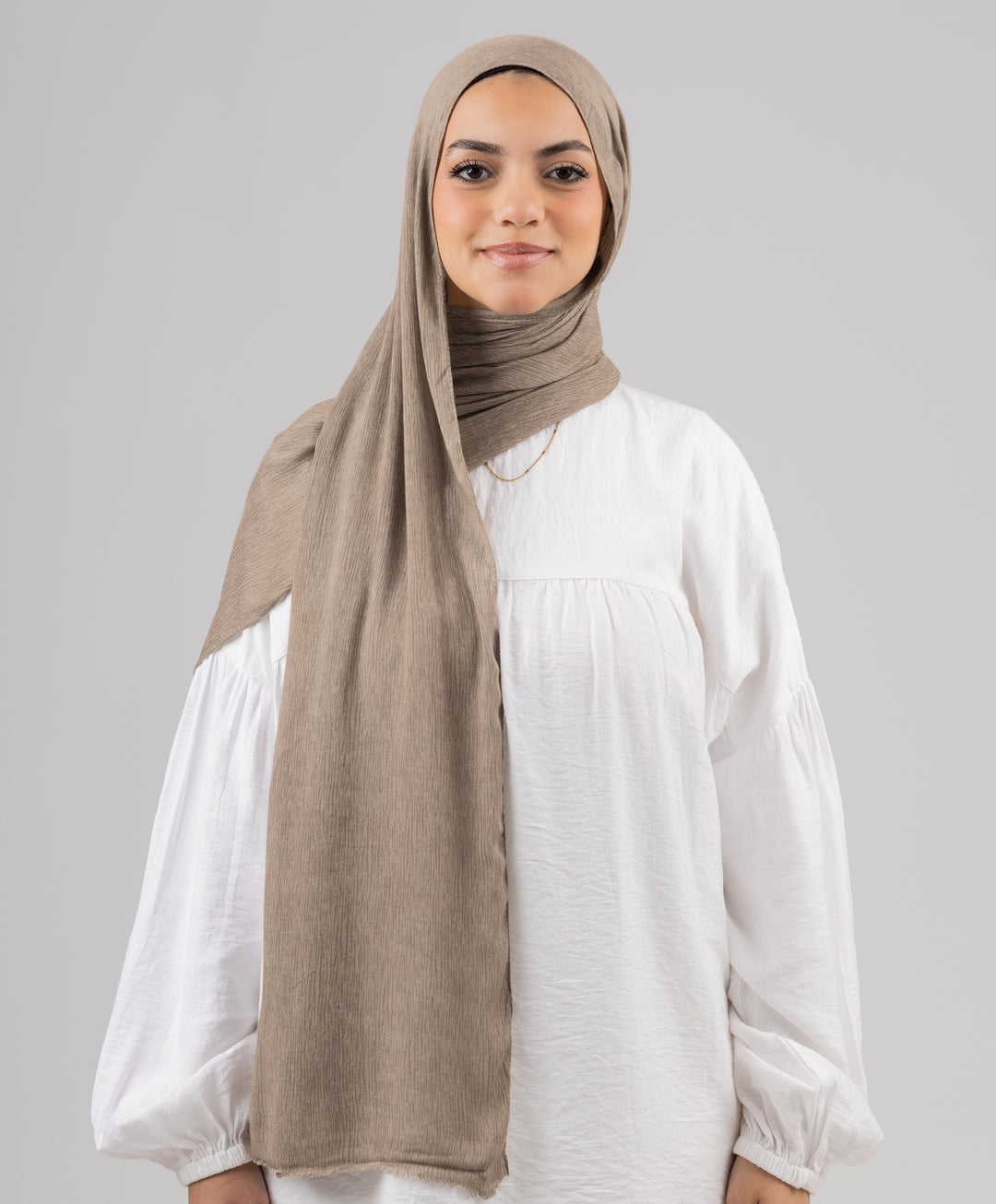 Foggy Marble Tassels Cotton Scarf