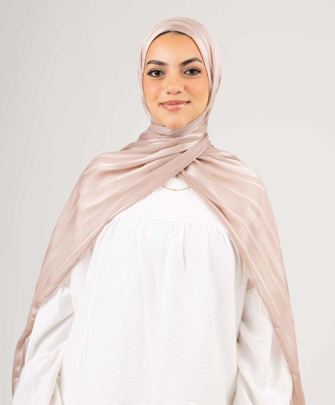 Dainty Satin Chiffon Scarf