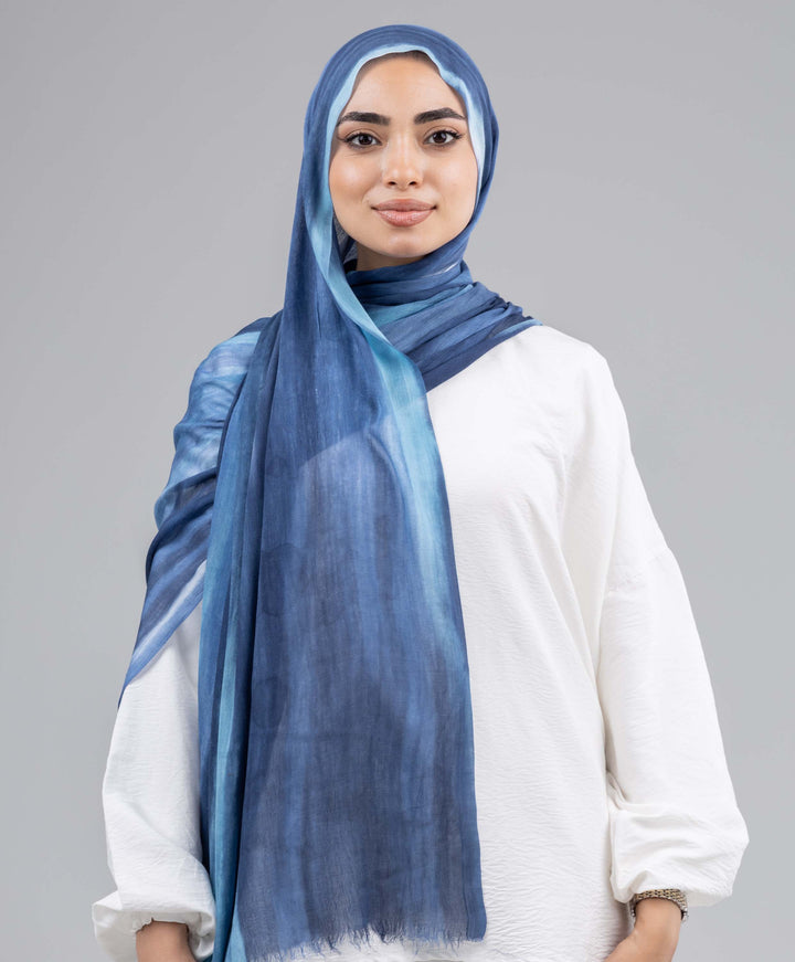 Tie Dye Linen Scarf