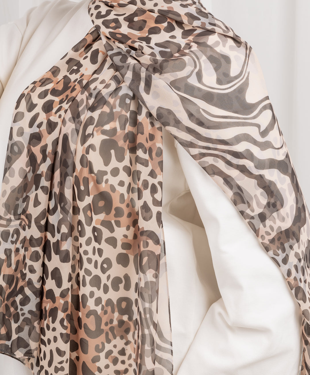 Leopard Luxe Chiffon Scarf