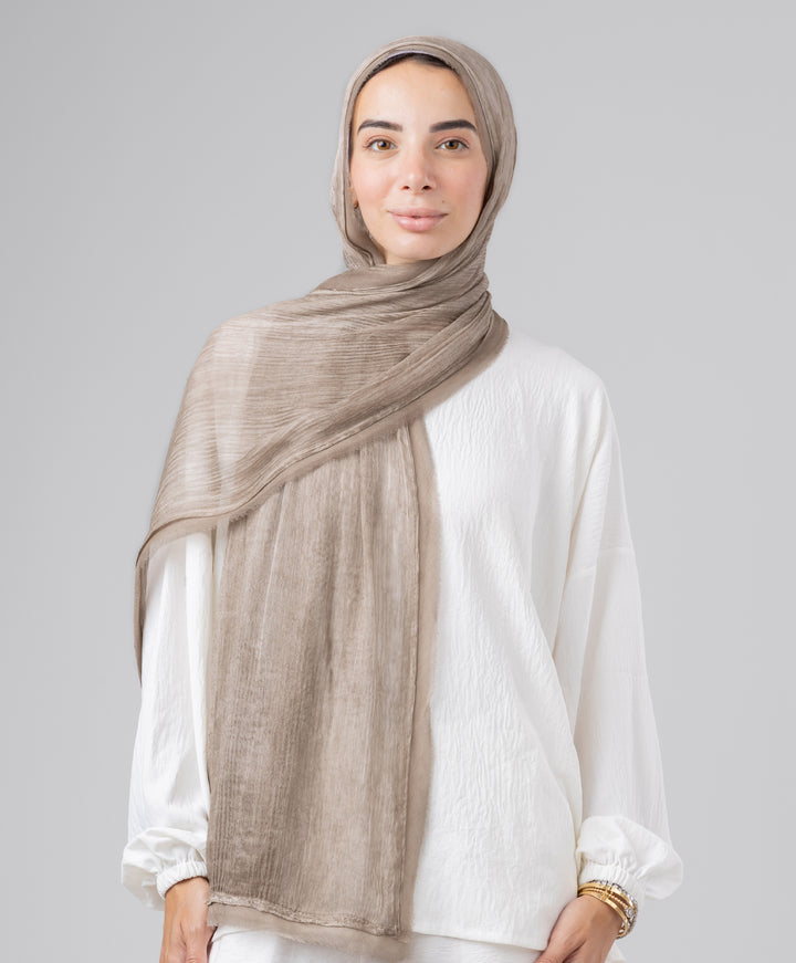 Silk Linen Line Scarf