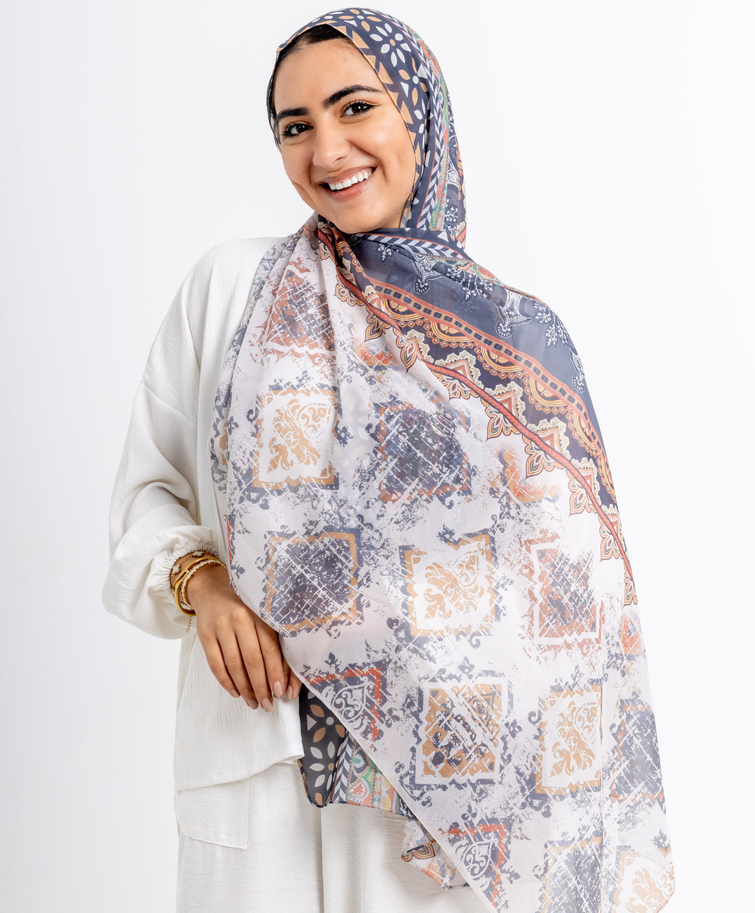 Damask Chiffon Scarf