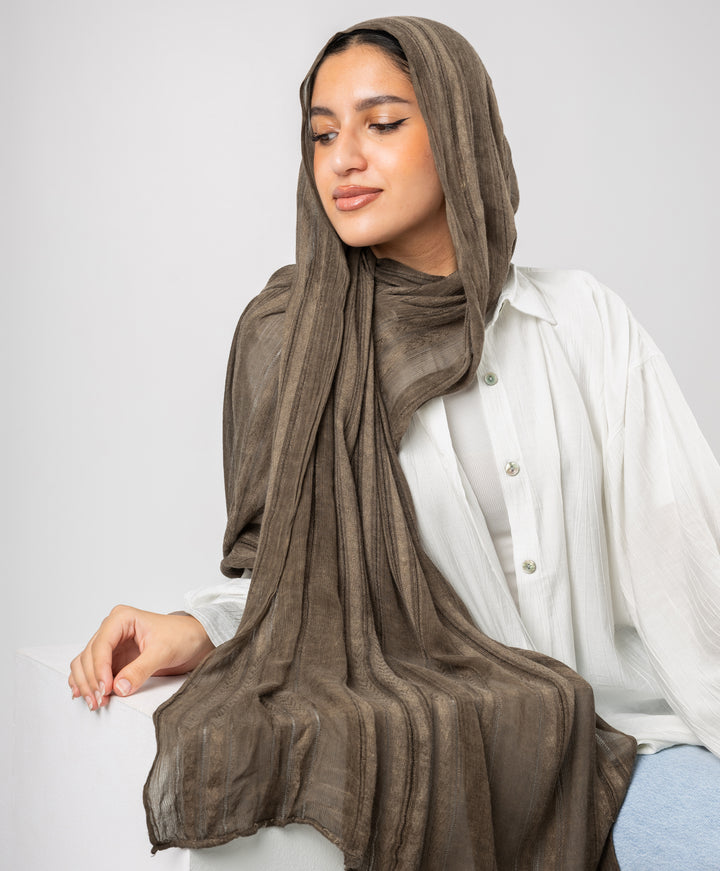 Striped Marble Linen Scarf