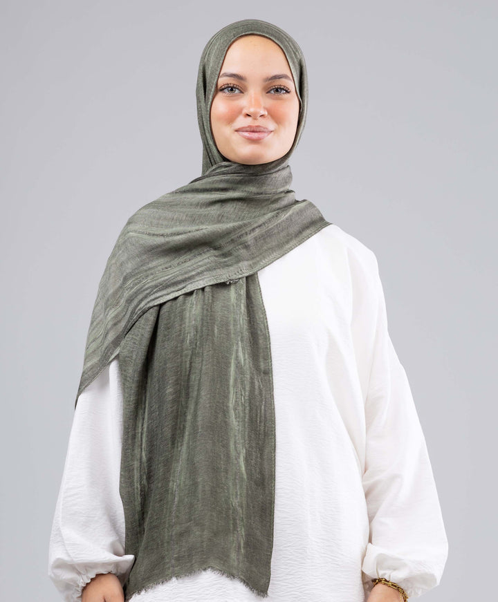 Lined Marble Cotton Scarf