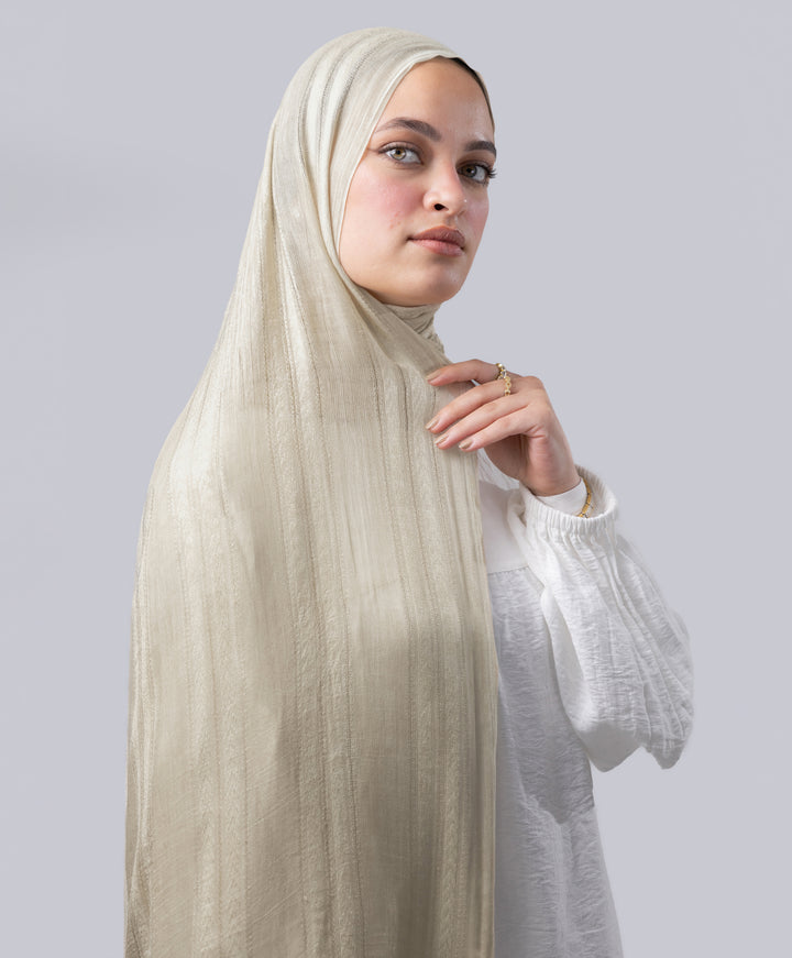 Striped Marble Linen Scarf