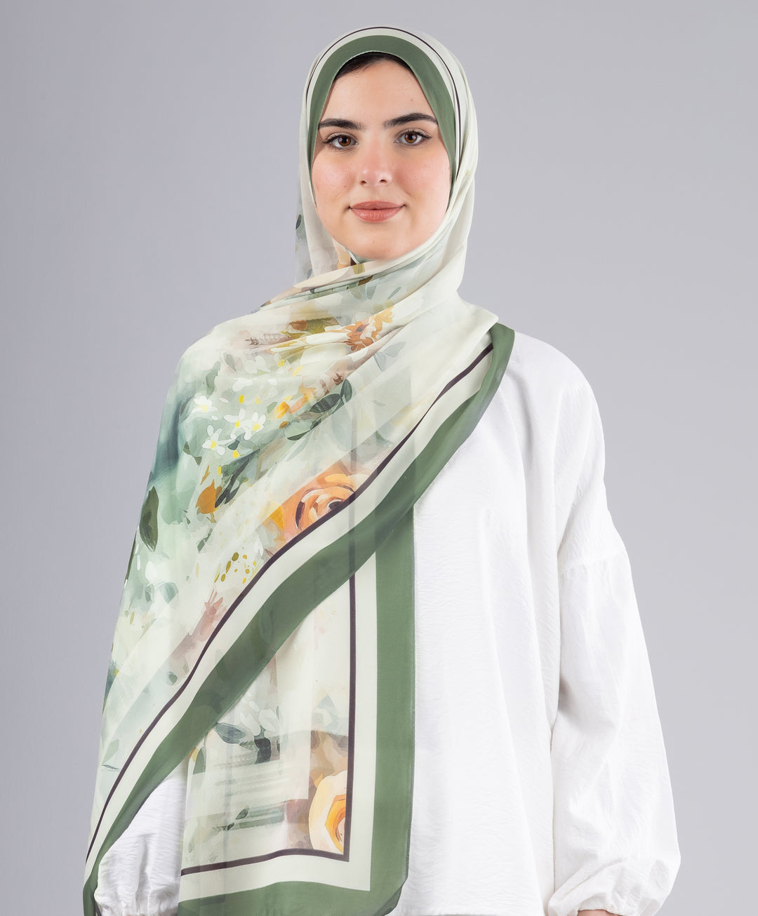Sage Chiffon Scarf