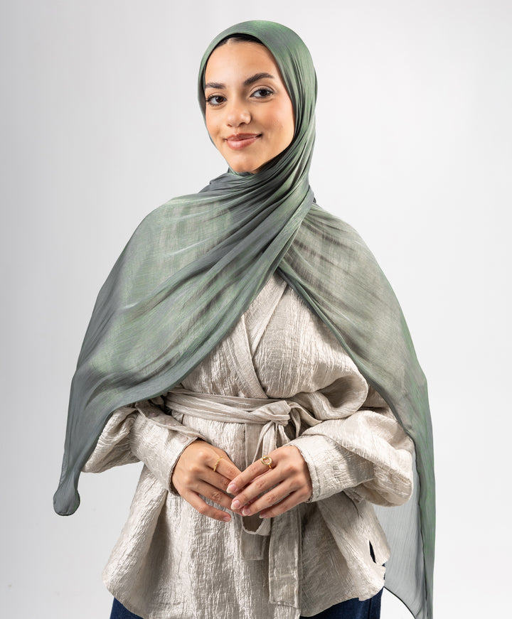 Organza Crinkle Satin Scarf