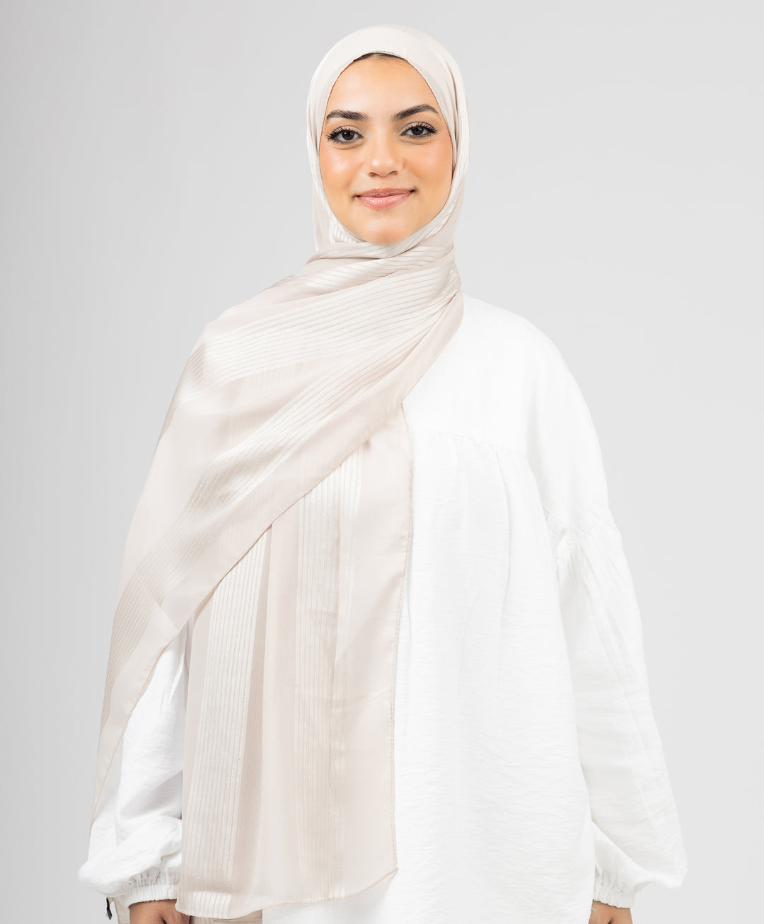 Glittery Crinkle Satin Chiffon Scarf