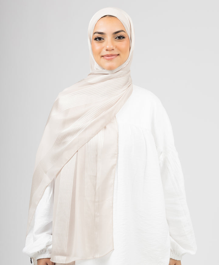 Glittery Crinkle Satin Chiffon Scarf