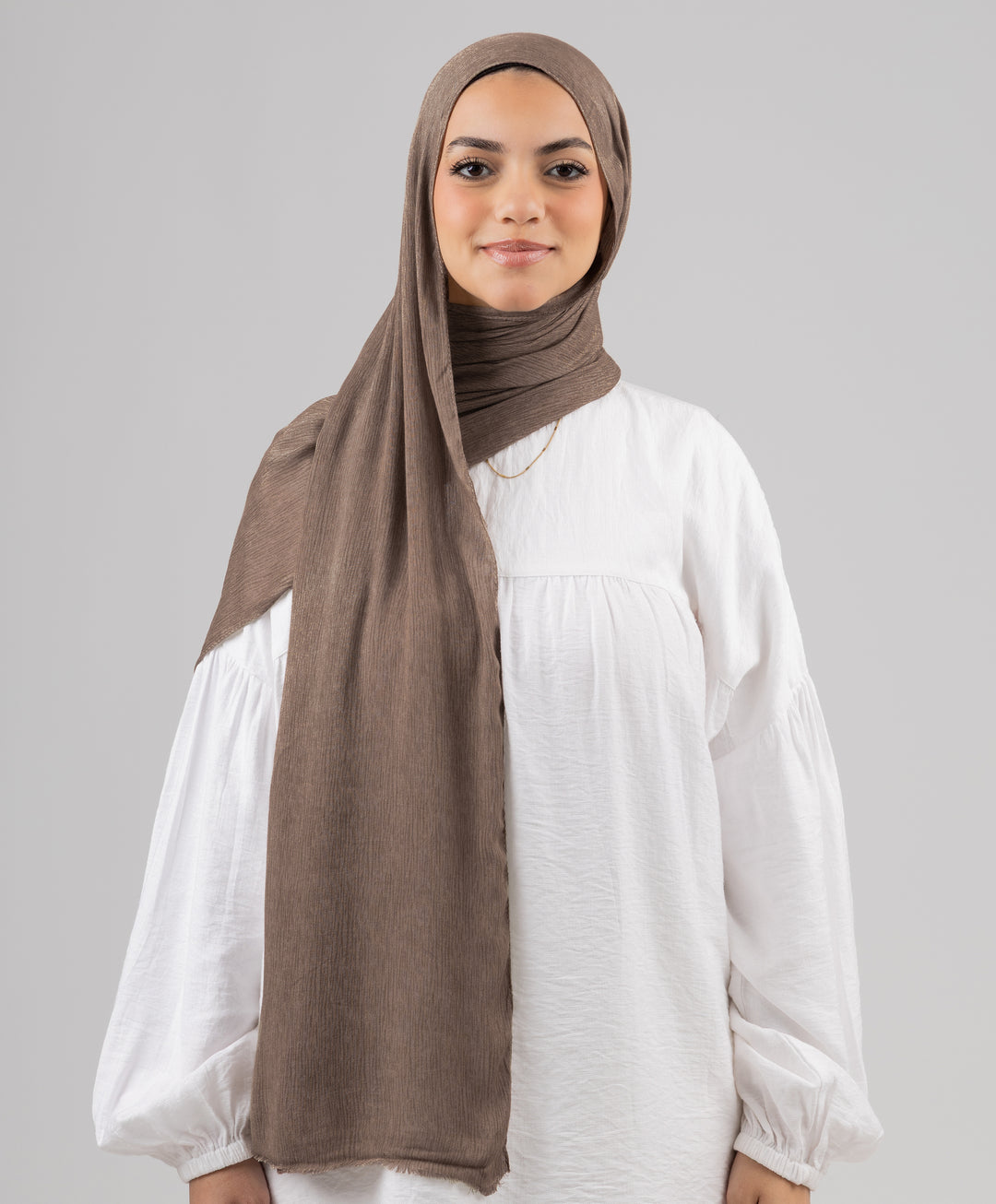 Foggy Marble Tassels Cotton Scarf