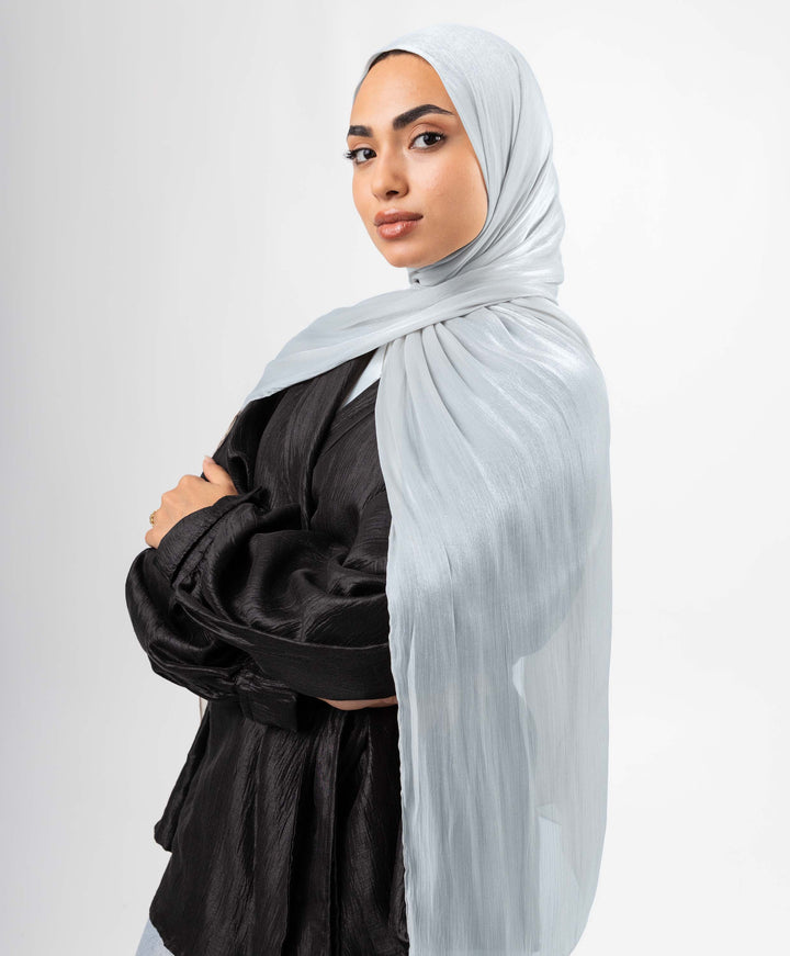 Organza Crinkle Satin Scarf
