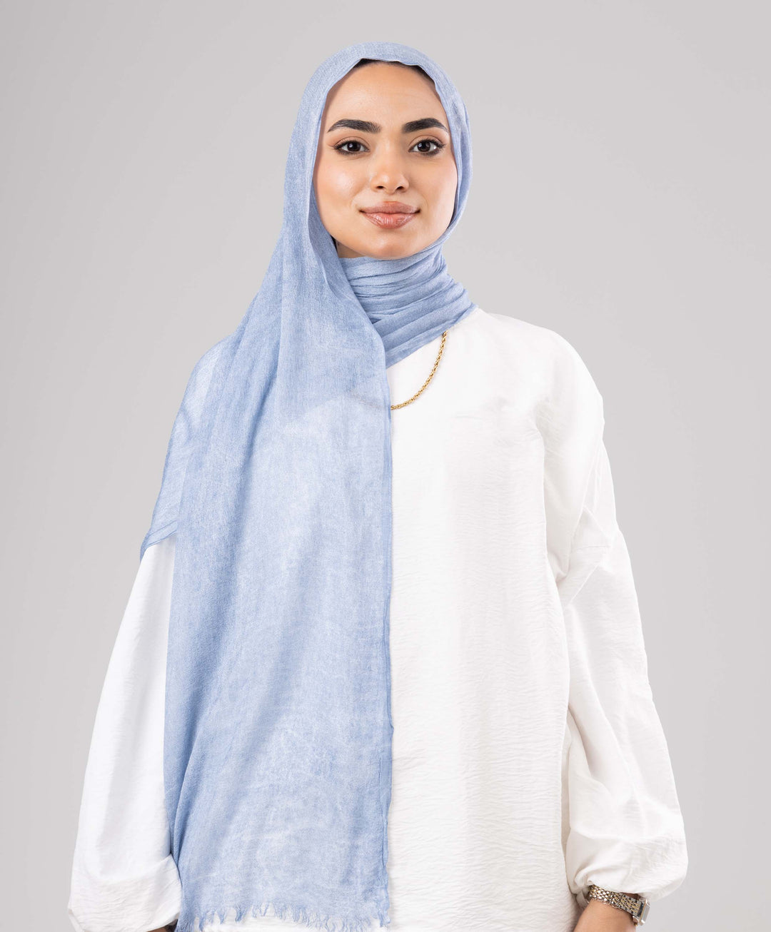Fuzzy Linen Marble Scarf