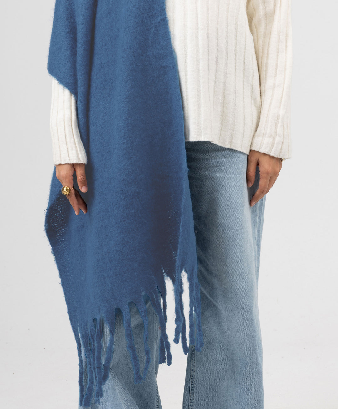 Essential Shawl-Teal Blue