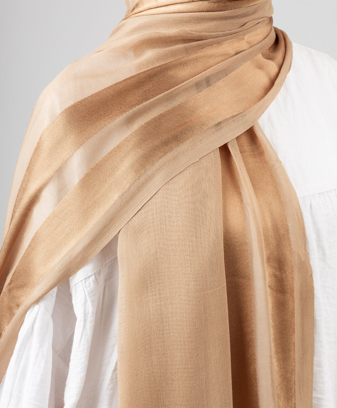 Glowy Satin Linen Scarf