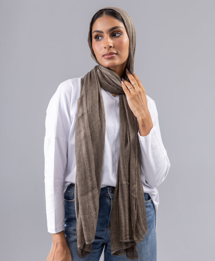 Striped Linen Scarf