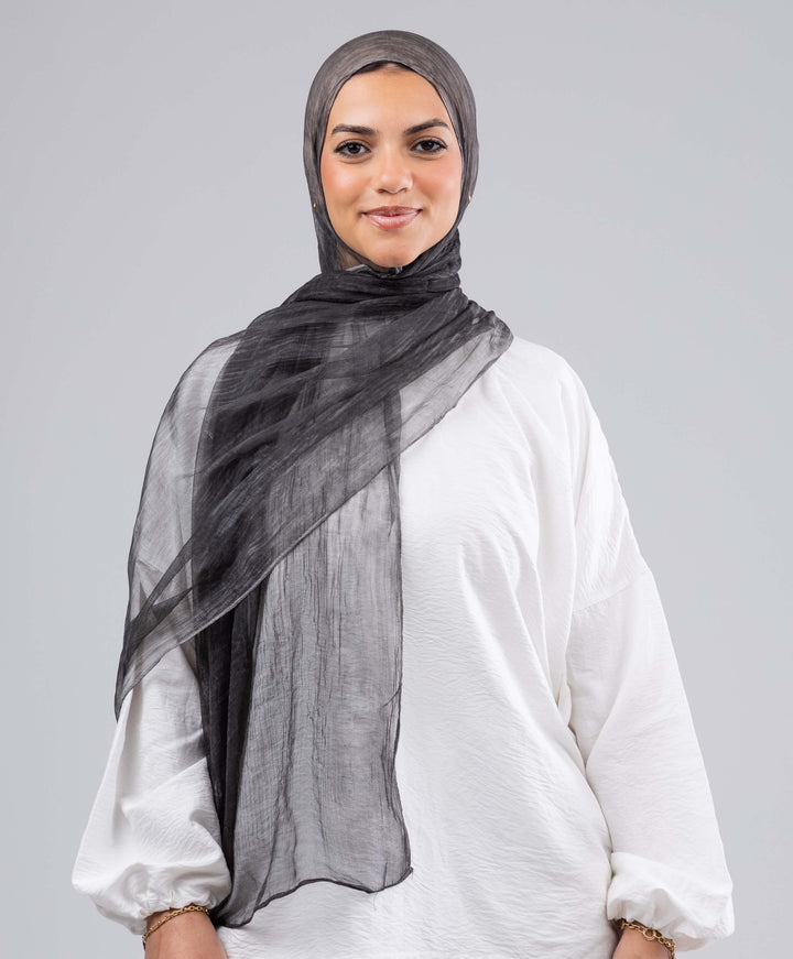 Lined Marble Chiffon Scarf