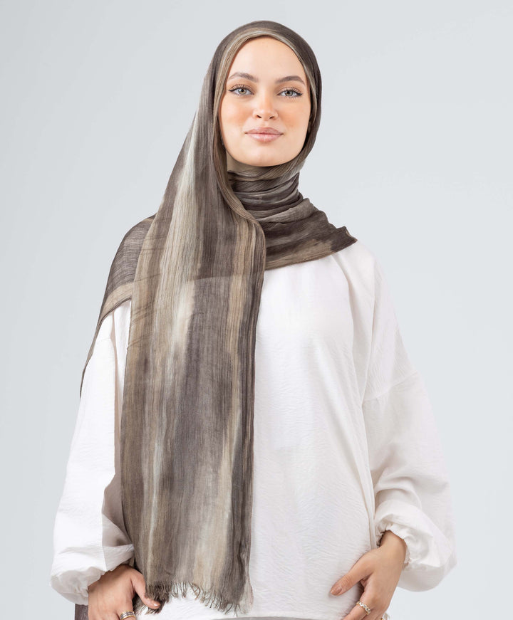 Tie Dye Linen Scarf