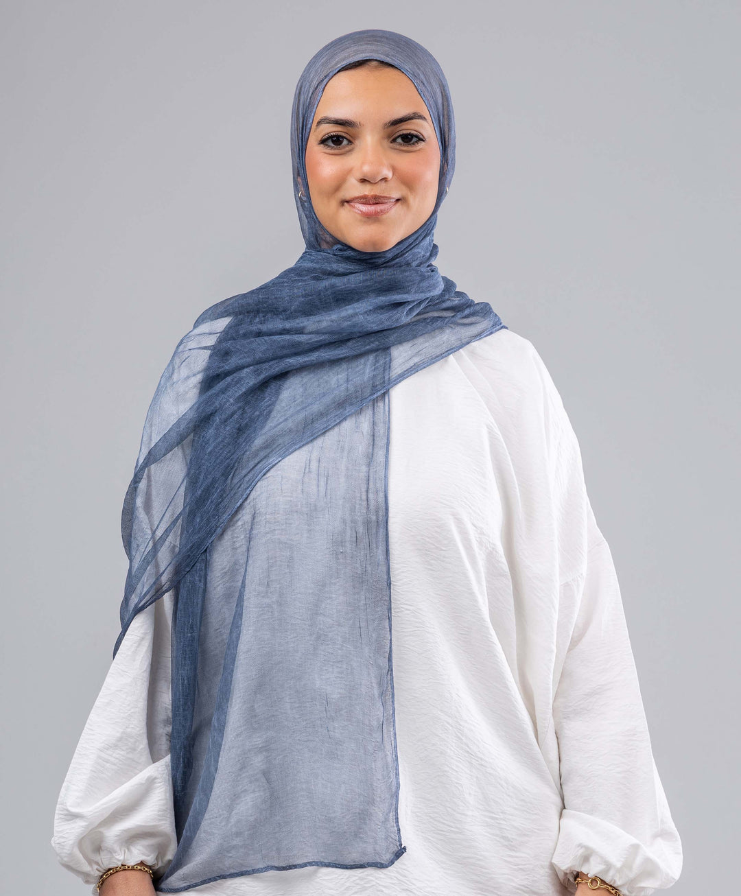 Plain Marble Chiffon Scarf