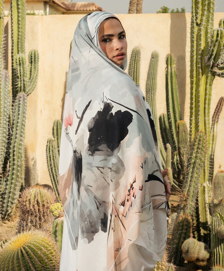 Ink Bloom Modal Scarf
