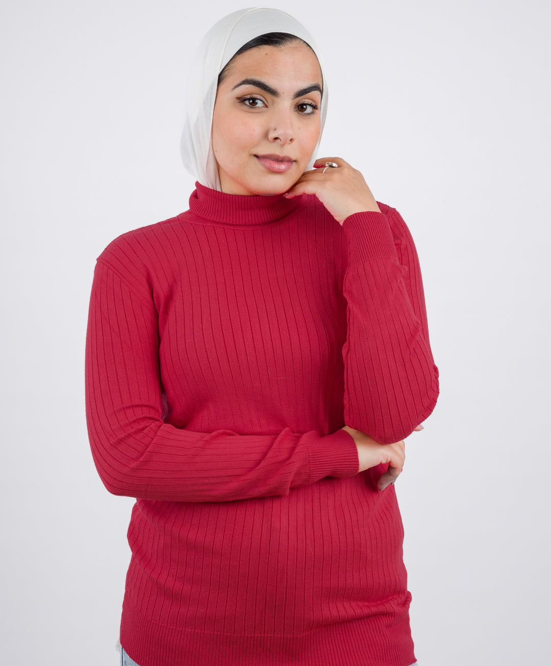 Wide Short Ribbed Pullover