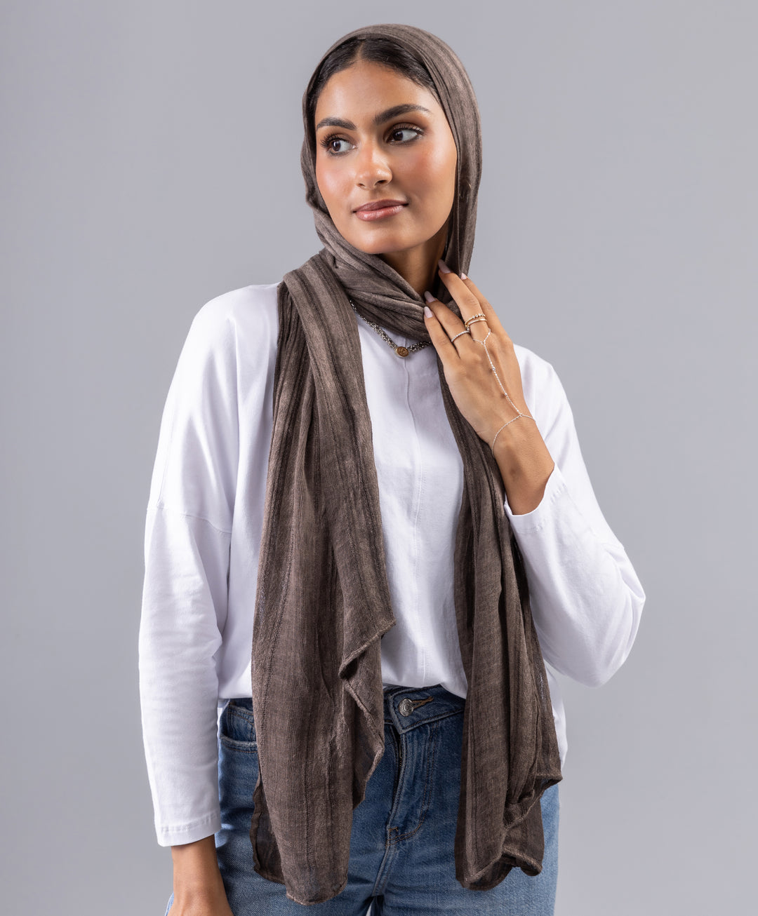 Striped Linen Scarf