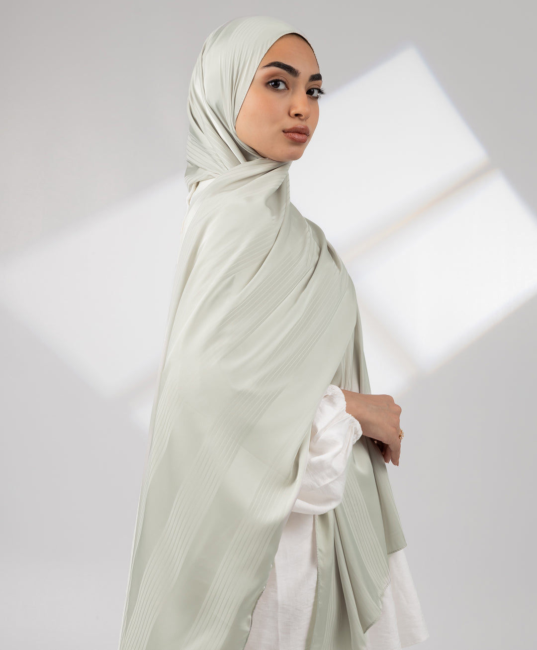 Striped Satin Scarf