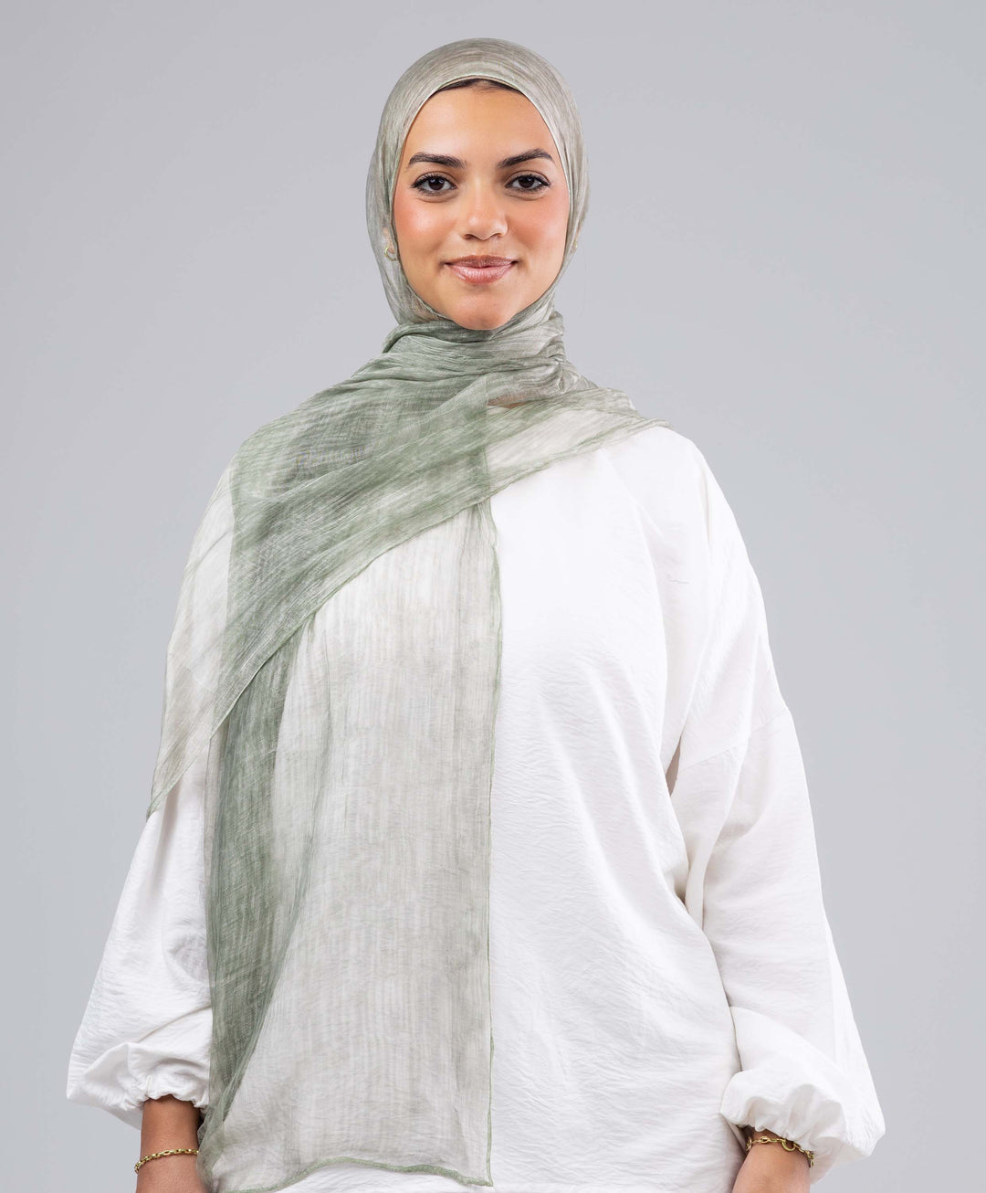 Lined Marble Chiffon Scarf