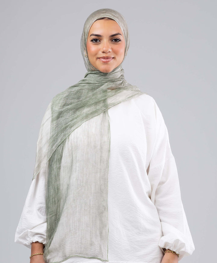 Lined Marble Chiffon Scarf