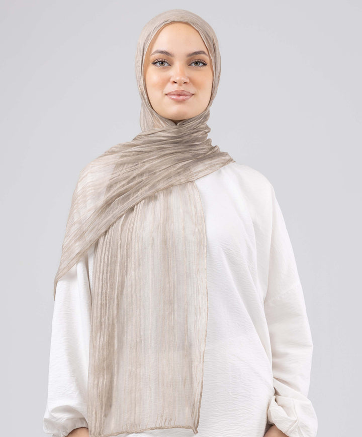 Gloss Silk Stripes Scarf