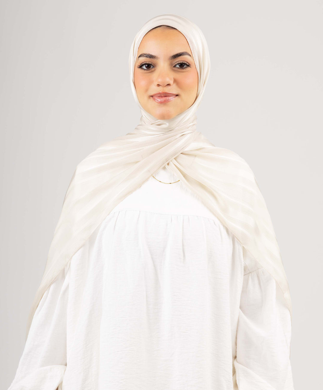 Dainty Satin Chiffon Scarf