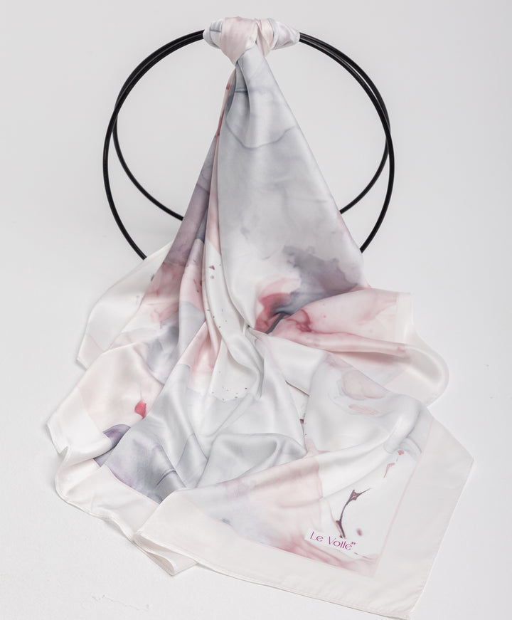Printed Thick Satin Sq. Scarf