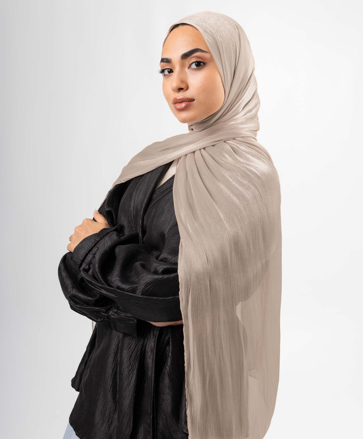 Organza Crinkle Satin Scarf