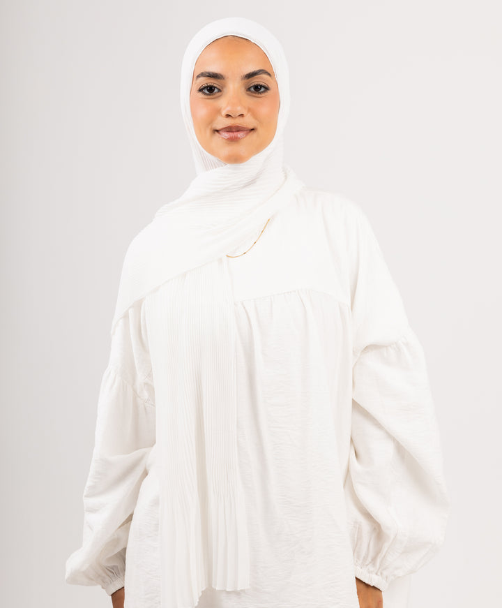 Pleated Chiffon Scarf