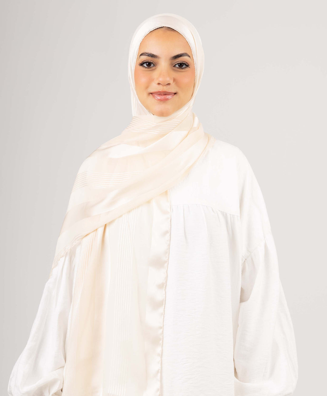 Stately Satin Chiffon Scarf
