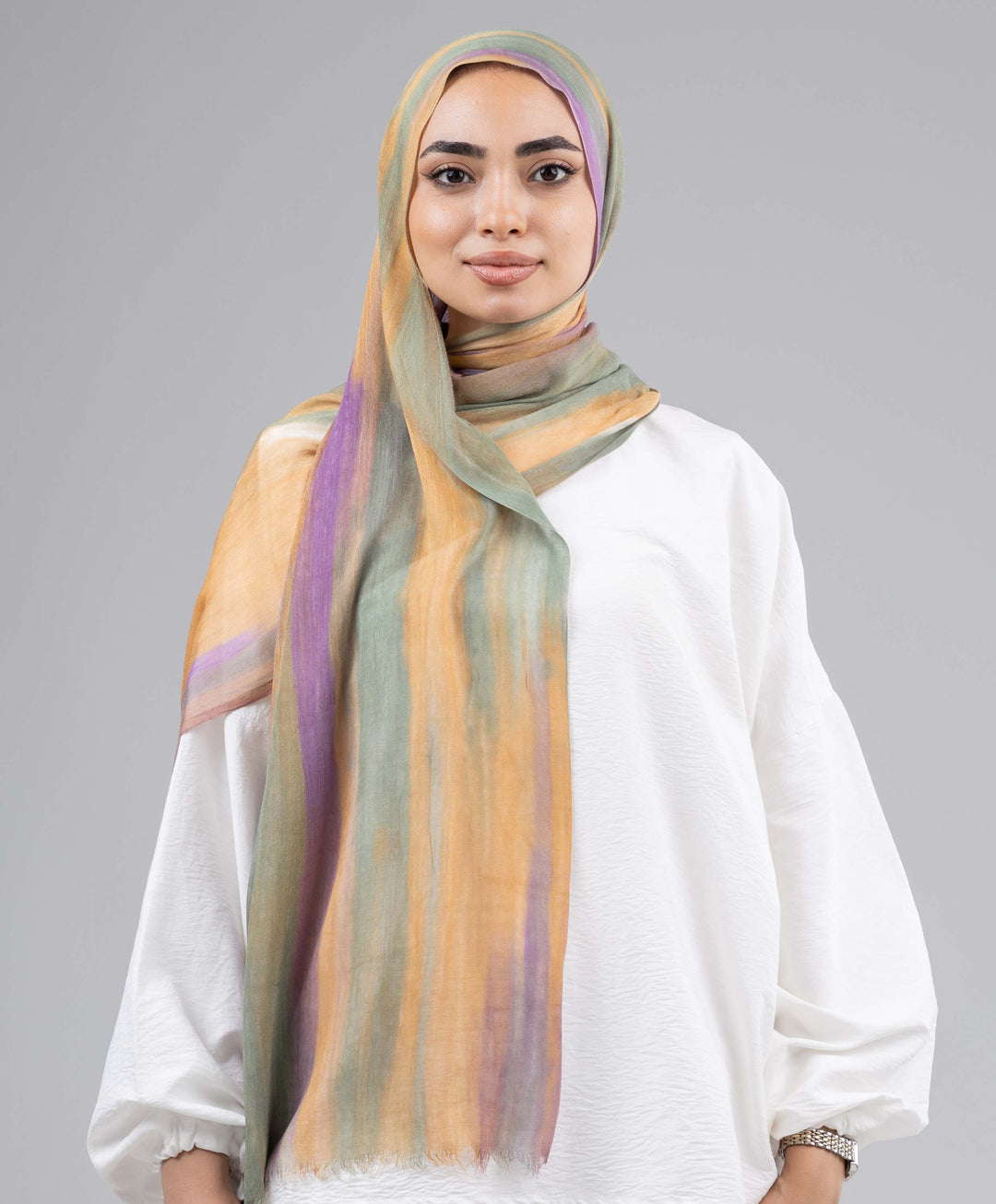 Tie Dye Linen Scarf
