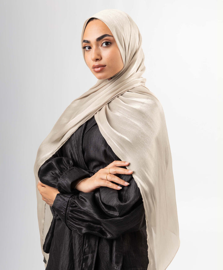 Organza Crinkle Satin Scarf