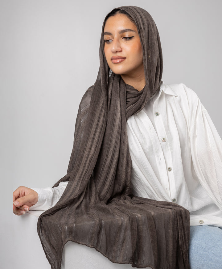 Striped Marble Linen Scarf