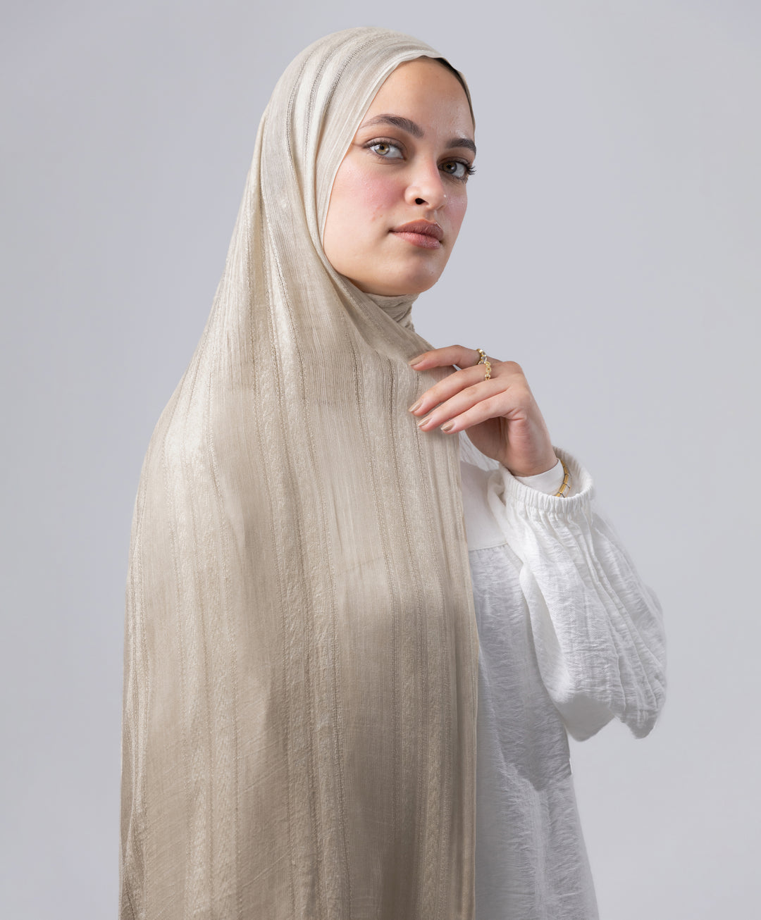 Striped Marble Linen Scarf