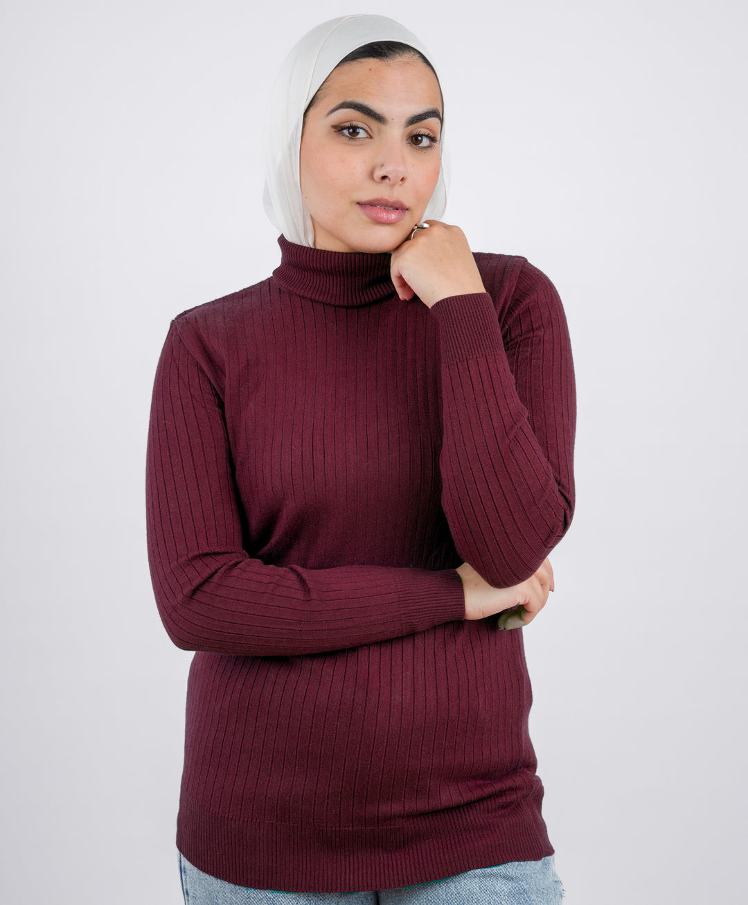 Wide Short Ribbed Pullover