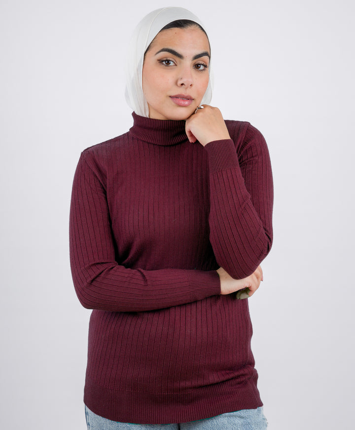 Wide Short Ribbed Pullover