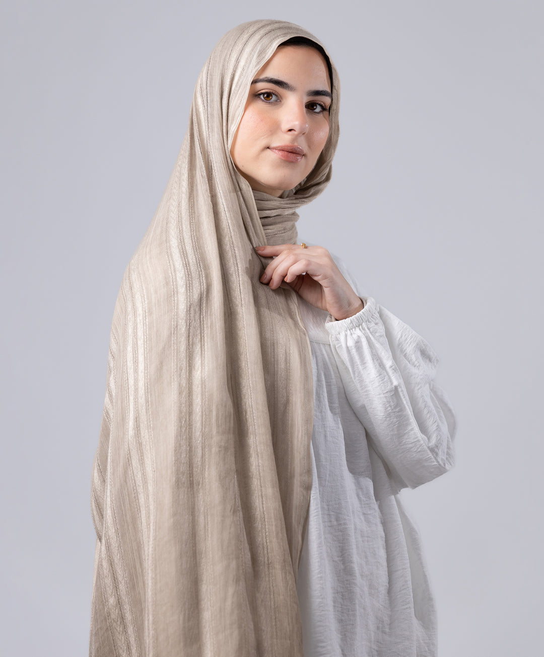 Striped Marble Linen Scarf